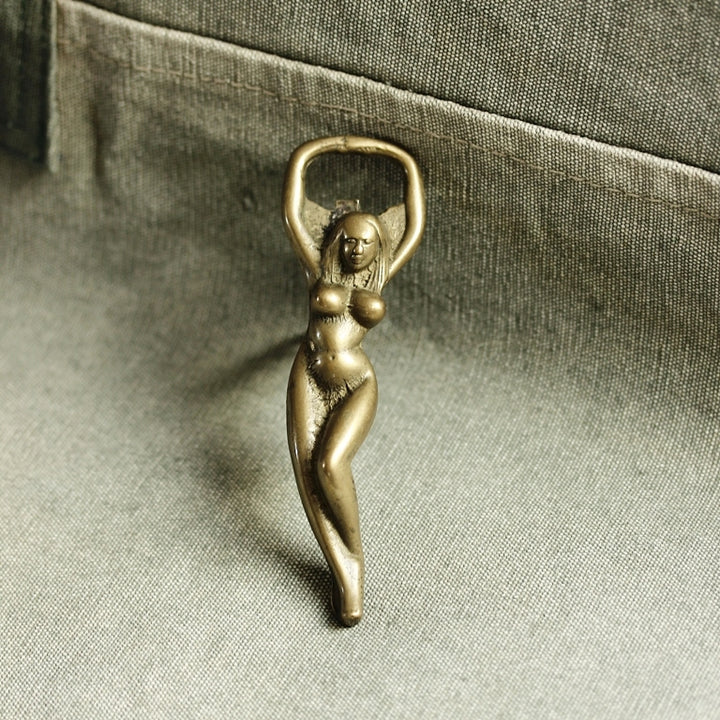 Mid-Century Messing-Korkenzieher „Lady Figure“