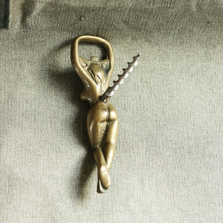 Mid-Century Messing-Korkenzieher „Lady Figure“