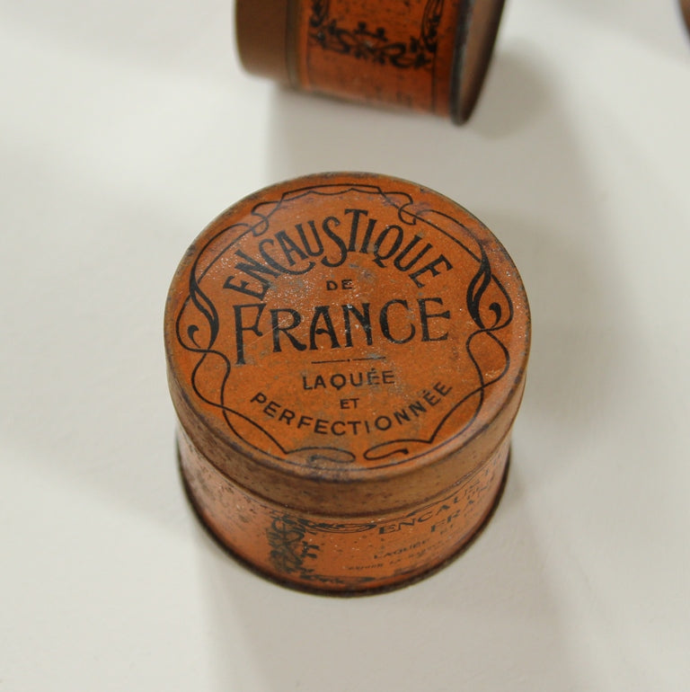 Französische Encaustique-Wachsdose