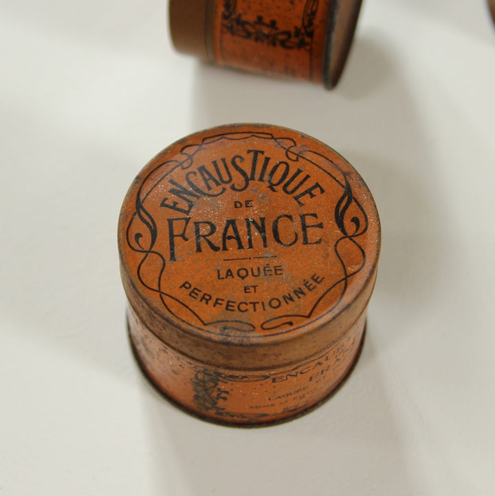 Französische Encaustique-Wachsdose