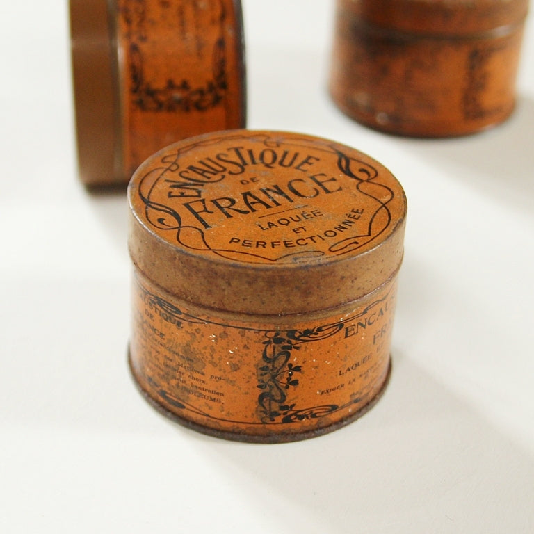 Französische Encaustique-Wachsdose