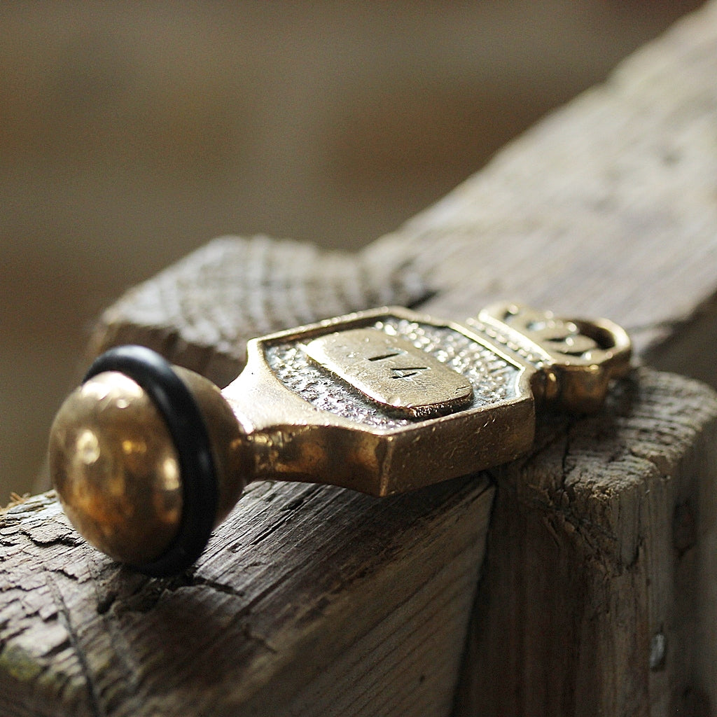 Vintage Hotel Key Fob Brass