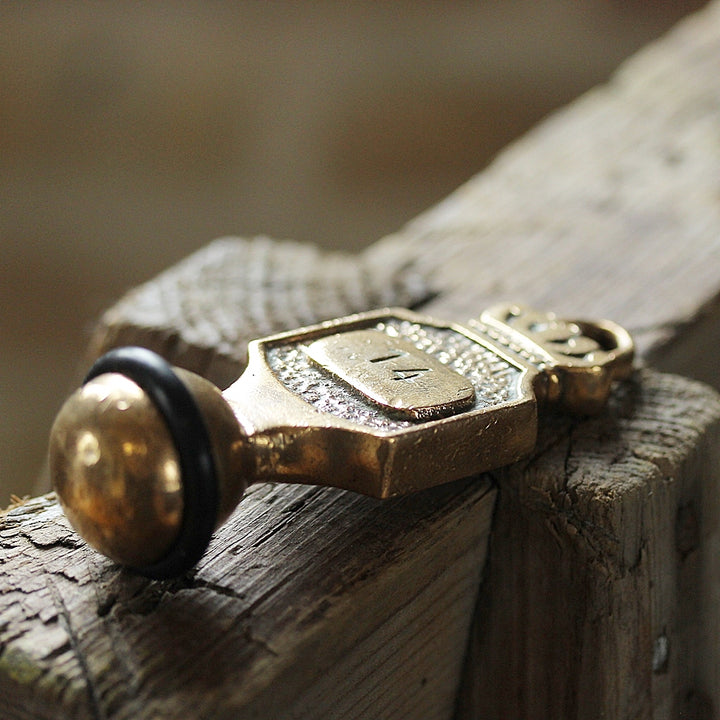 Vintage Hotel Key Fob Brass
