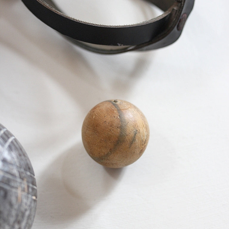 Boule-Kugeln Obut mit Ledertragegurt