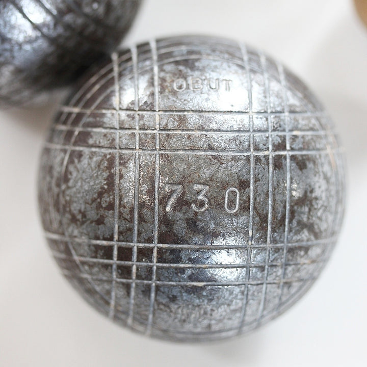 Boule-Kugeln Obut mit Ledertragegurt
