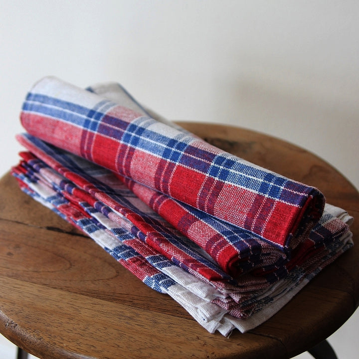 Tea Towel - tricolor check
