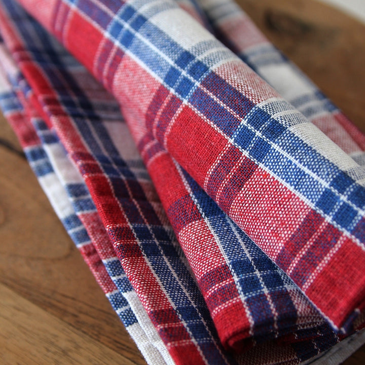 Tea Towel - tricolor check