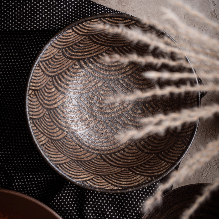 Japanese Nami Stoneware Bowl