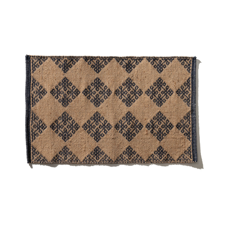 Tile Patterned Jute Mat