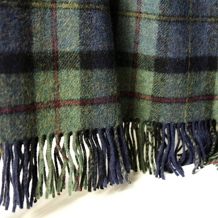 Large Irish Blanket - Denim Green