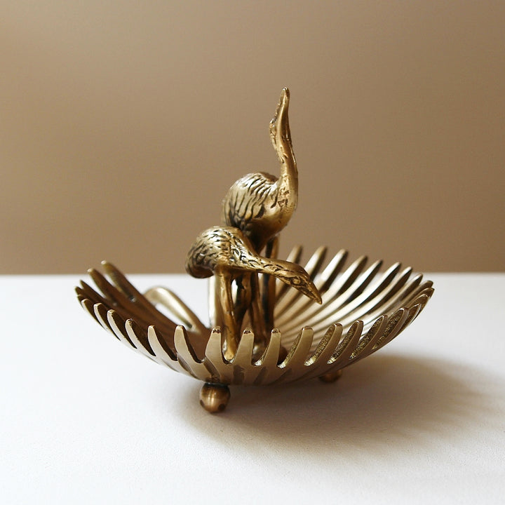 Leaf Trinket Tray with Birds