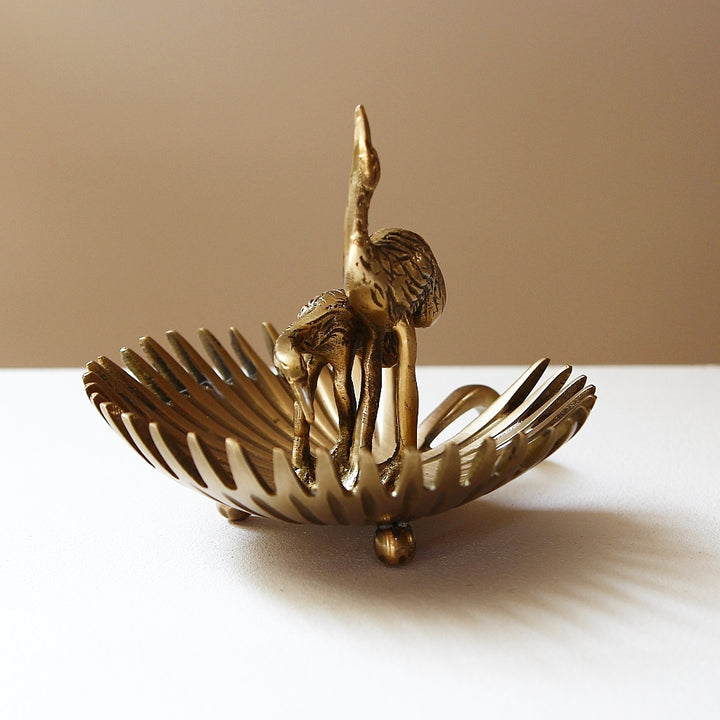 Leaf Trinket Tray with Birds