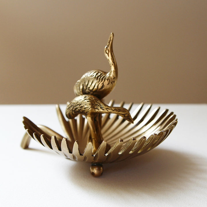Leaf Trinket Tray with Birds