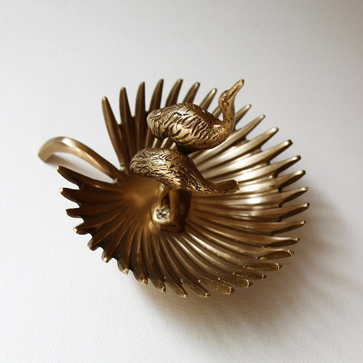 Leaf Trinket Tray with Birds