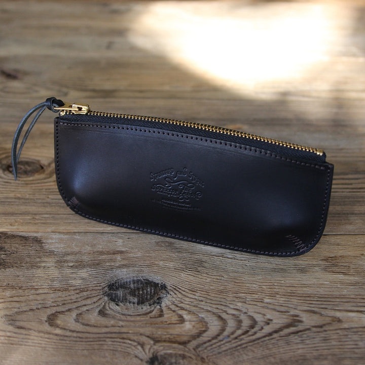 SALE - Leather Pen Case - black