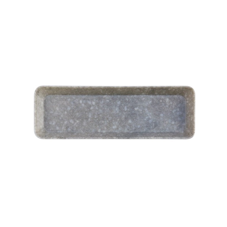 Marbled Melamine Pen Tray - Grey