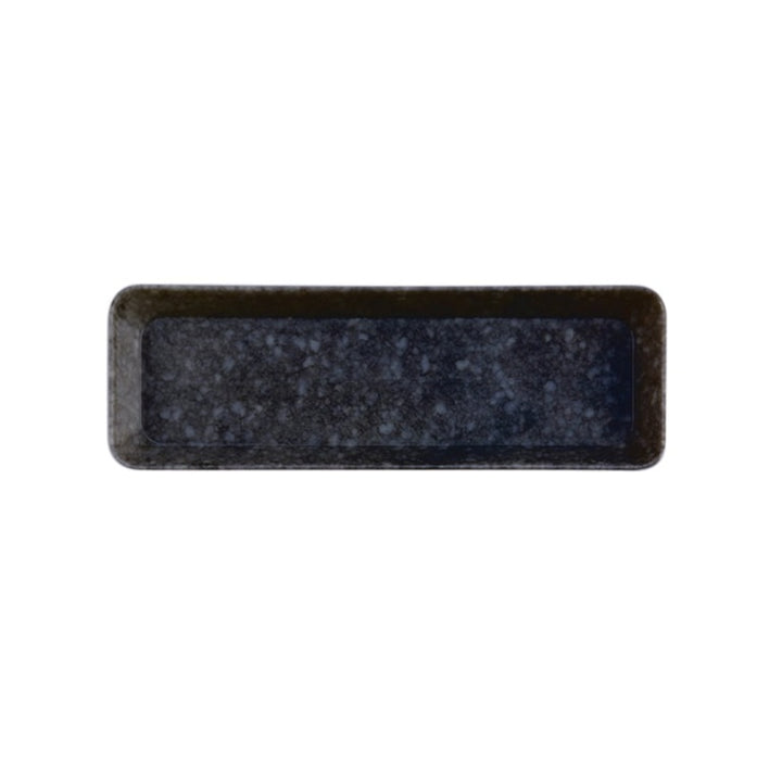 Marbled Melamine Pen Tray - Black