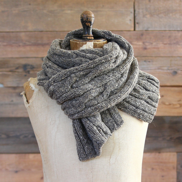 Merino Woll Ribbed Scarf - Rabbit