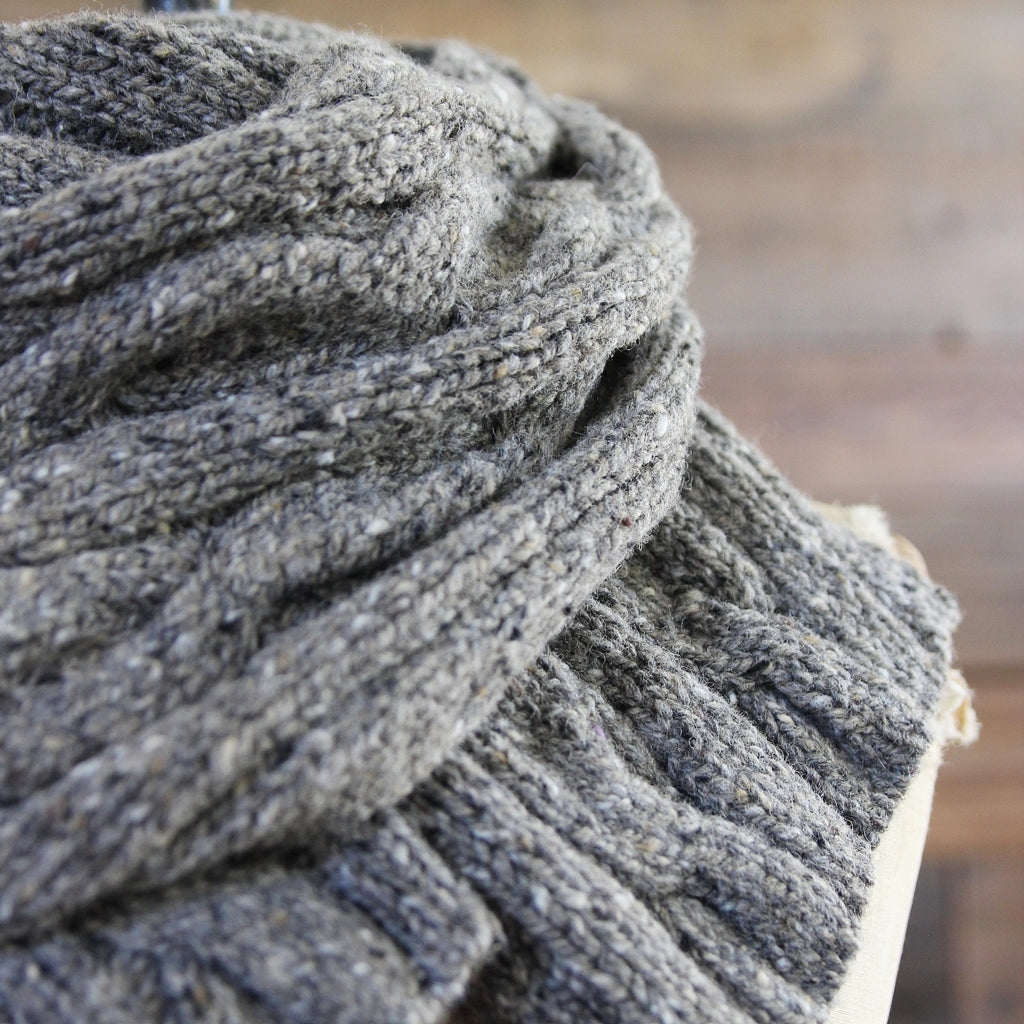 Merino Woll Ribbed Scarf - Rabbit