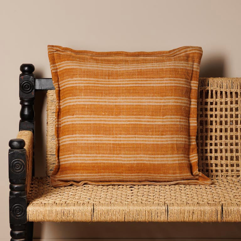 Orange Jute Cushion