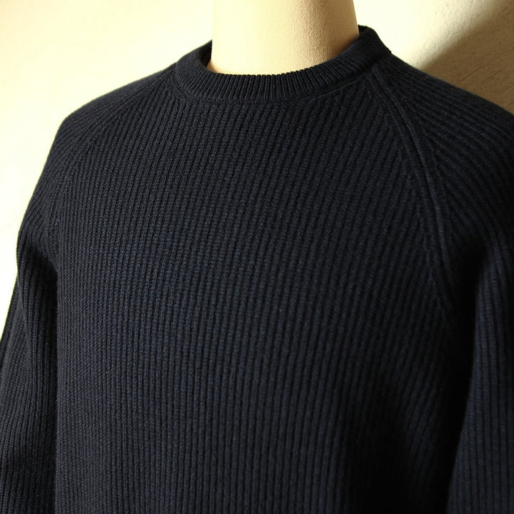 Raglan Crewneck Jeff in Navy