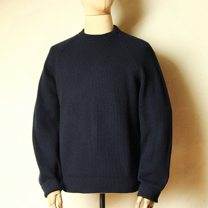 Raglan Crewneck Jeff in Navy
