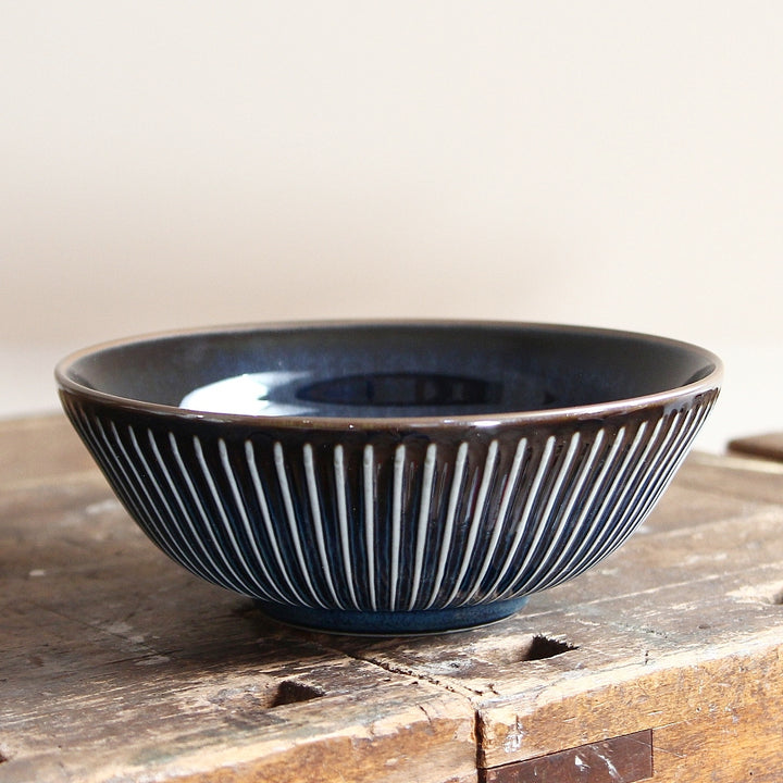 Salad Bowl Vertical Blue