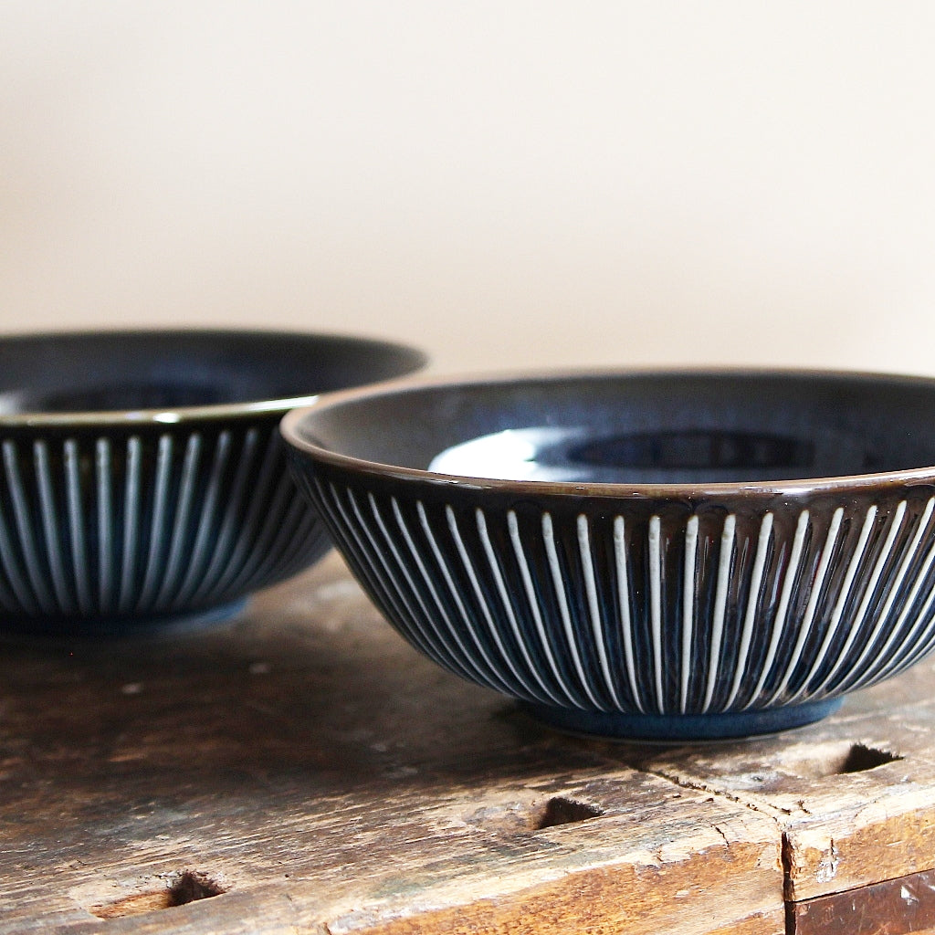 Salad Bowl Vertical Blue
