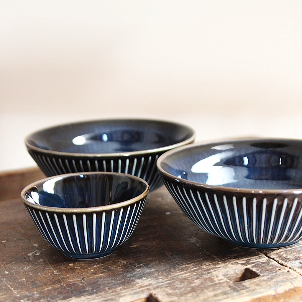 Salad Bowl Vertical Blue