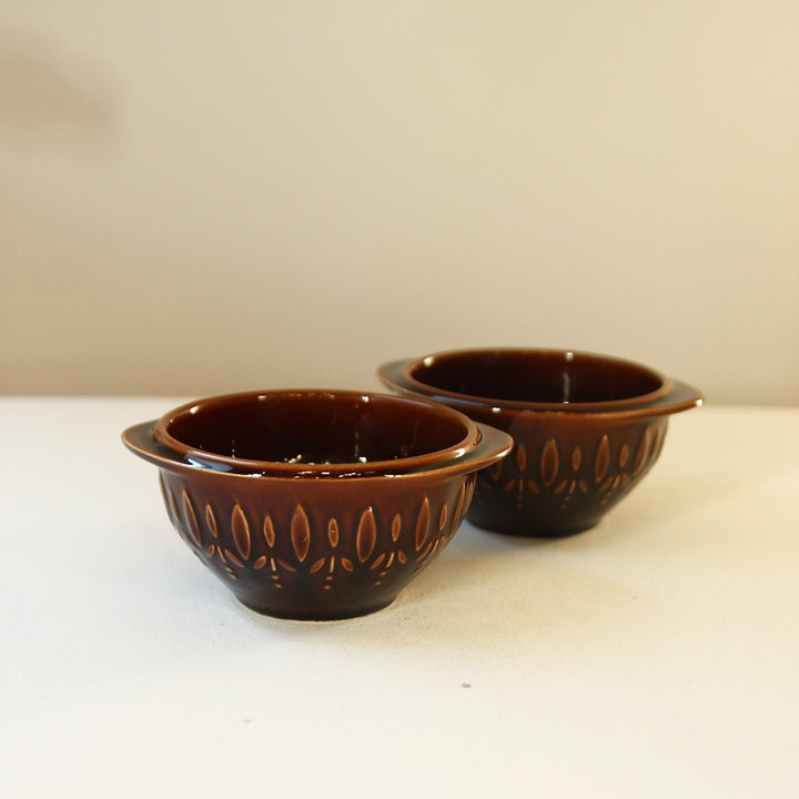 Sarreguemines France – 2 Suppentassen aus den 1970er Jahren