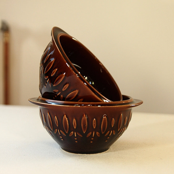 Sarreguemines France – 2 Suppentassen aus den 1970er Jahren