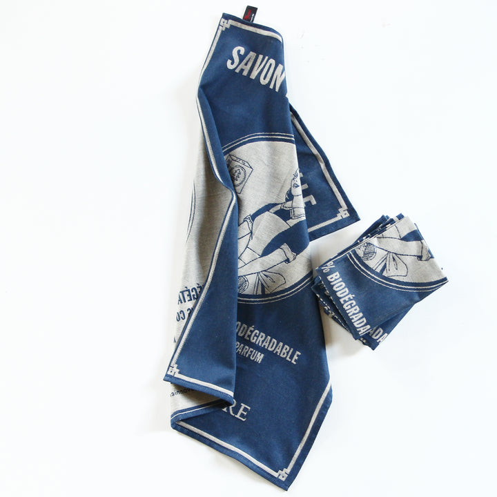 "Savon de Marseille" Tea Towel Blue