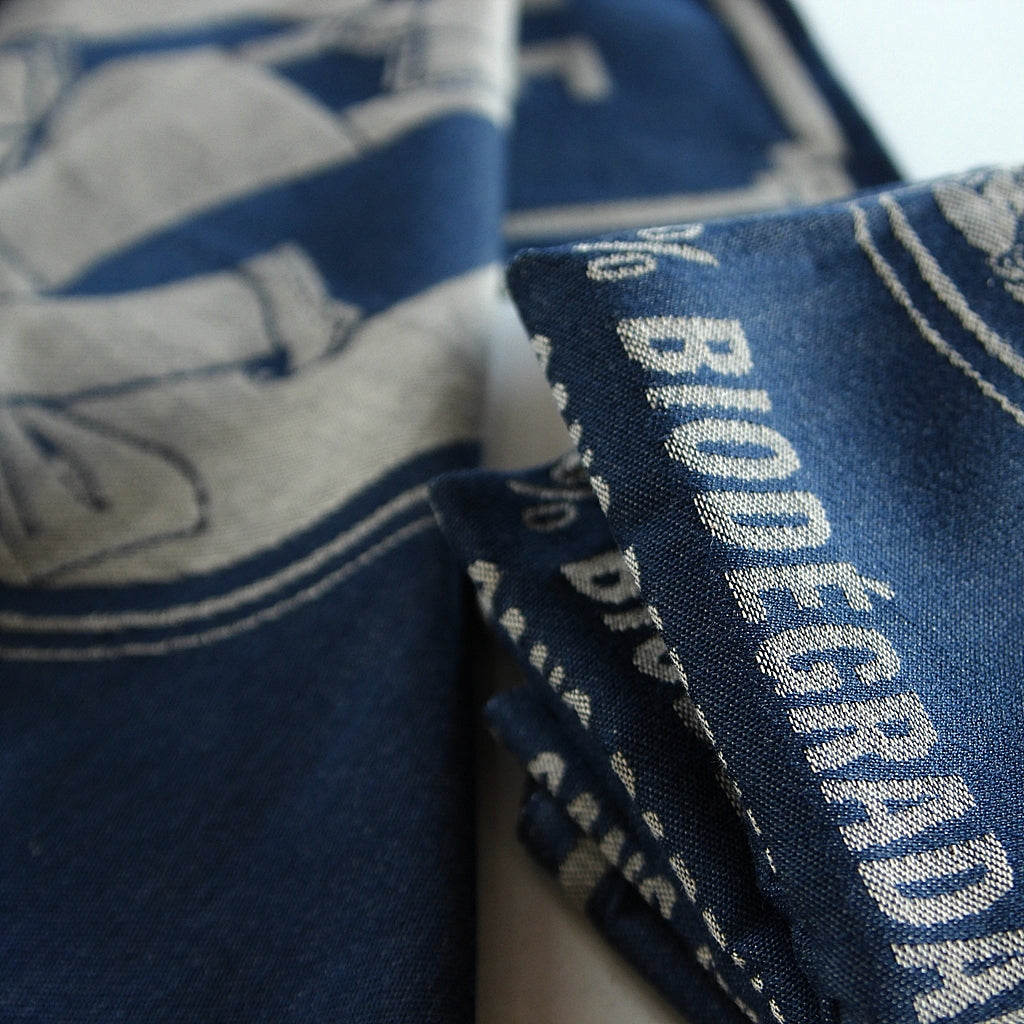 "Savon de Marseille" Tea Towel Blue