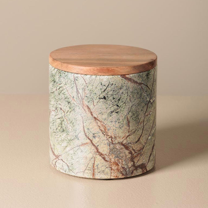 Small Marble Jar with Lid