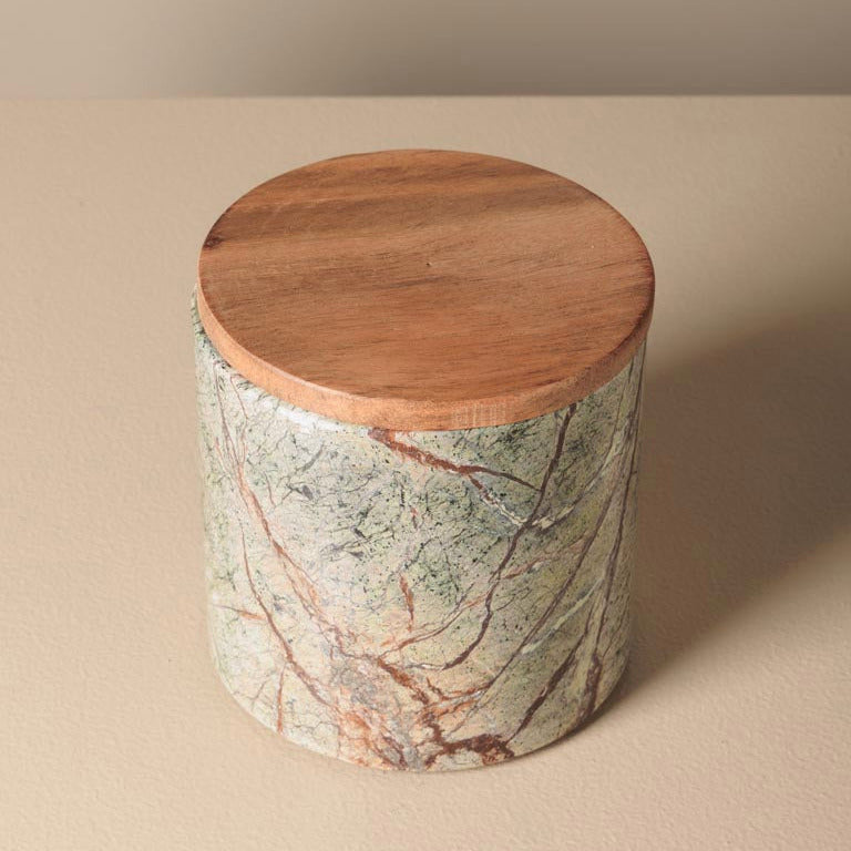 Small Marble Jar with Lid