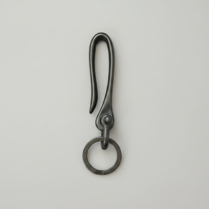 Solid brass fishhook in matte black plated