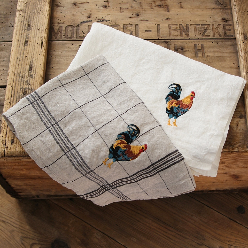 Linen Tea Towel Bistrot Coq