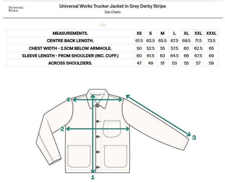 SALE - Trucker Jacket in Gray Derby Stripe