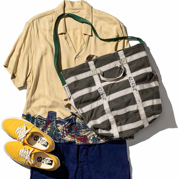 Vintage Parachute Foldover 2-Way Bag