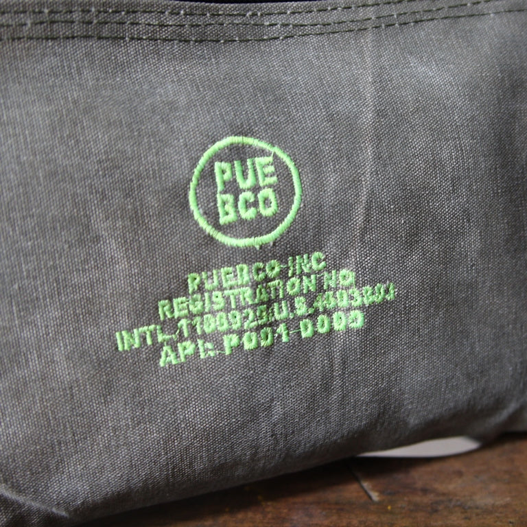 Vintage Tent Fabric Pouch - neon green