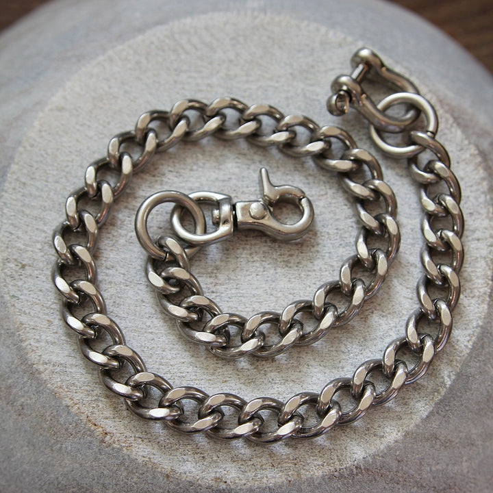 Wallet Chain Flat Cut Matte Silver