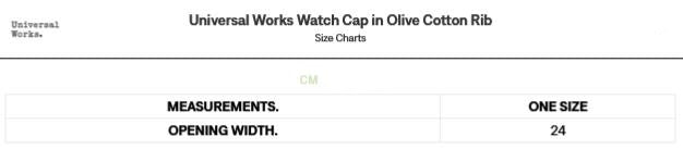 Watch Cap in Ecru Cotton Rib