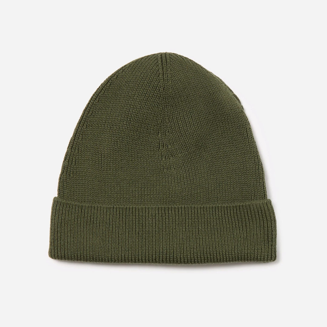 Watch Cap in Olive Cotton Rib