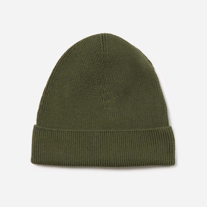 Watch Cap in Olive Cotton Rib