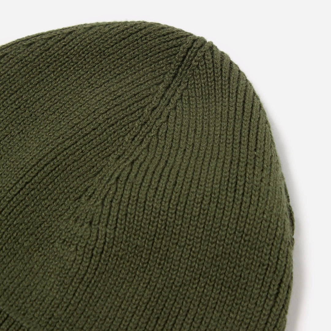 Watch Cap in Olive Cotton Rib