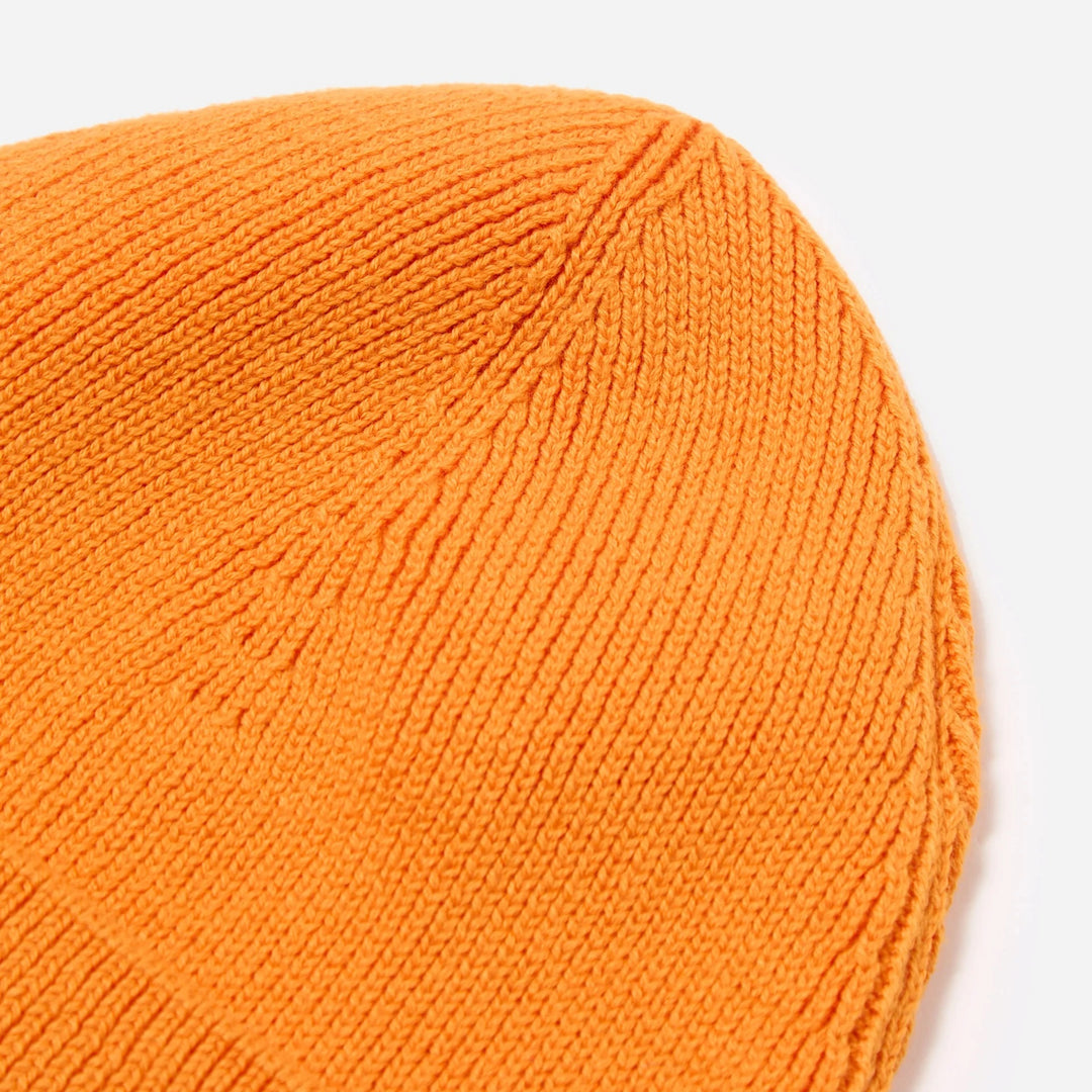 Watch Cap in Orange Cotton Rib