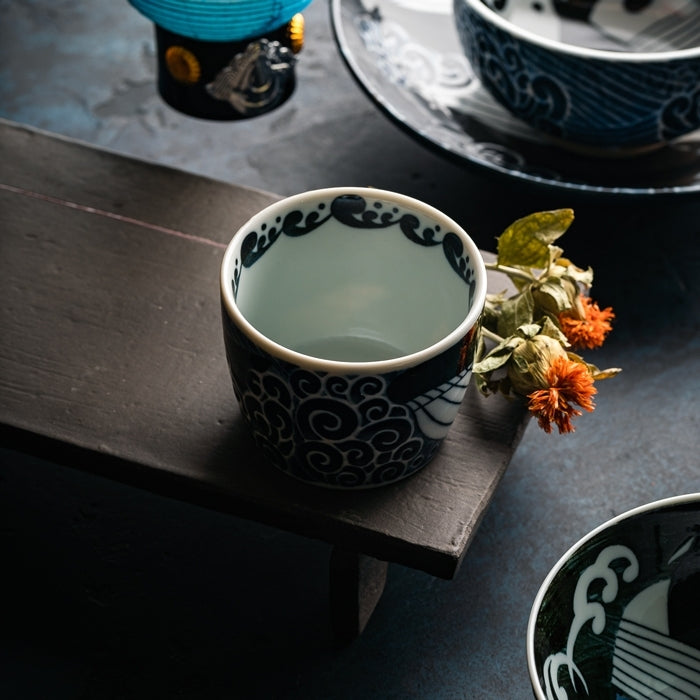 Whale Porcelain Soba Cup