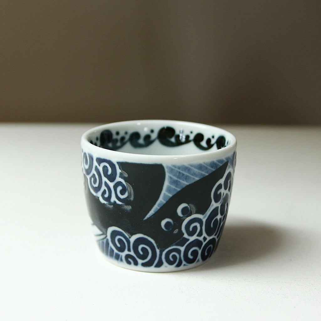 Whale Porcelain Soba Cup