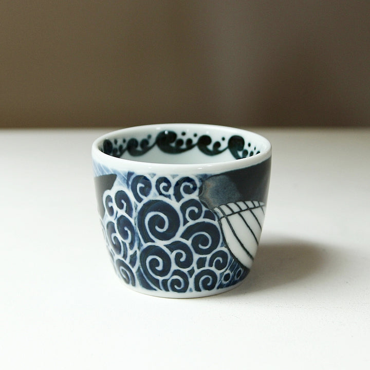 Whale Porcelain Soba Cup