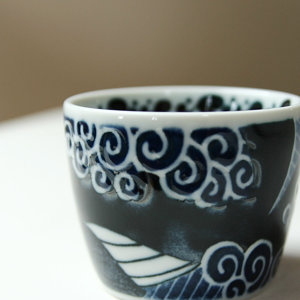 Whale Porcelain Soba Cup